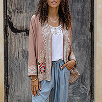 Embroidered jacket, Mughal Garden in Rosewood